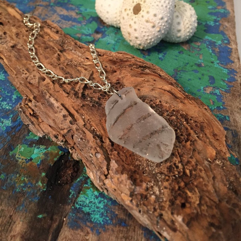 Very Unique Piece of Sea Glass Pendant